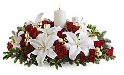 Luminous Lilies Centerpiece from Boulevard Florist Wholesale Market
