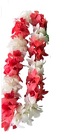 Lei - Dbl Alt White & White Dyed Red  from Boulevard Florist Wholesale Market