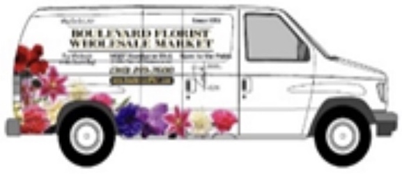  Rental Package Van from Boulevard Florist Wholesale Market