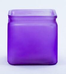 GLASS CUBE VASE PURPLE from Boulevard Florist Wholesale Market