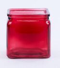 GLASS CUBE VASE RED from Boulevard Florist Wholesale Market