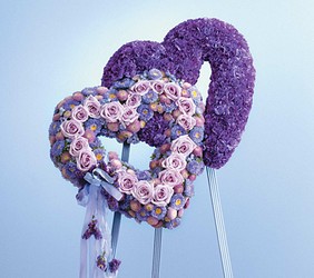 Blue and Lavender Double Heart from Boulevard Florist Wholesale Market
