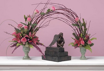 Pink Rose & Lily Memorial Arch from Boulevard Florist Wholesale Market