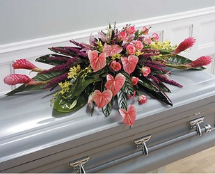 Tropical Casket Spray from Boulevard Florist Wholesale Market