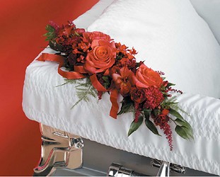 Red Corsage Lid Decoration from Boulevard Florist Wholesale Market