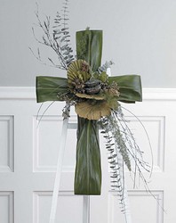 Green Foliage Cross from Boulevard Florist Wholesale Market