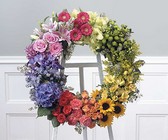 Polychromatic Wreath from Boulevard Florist Wholesale Market