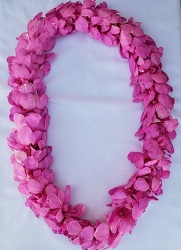 Lei - Double White Dyed Pink - Dendrobium Orchid  from Boulevard Florist Wholesale Market