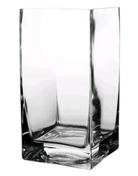 Glass - Square Block - 8" from Boulevard Florist Wholesale Market