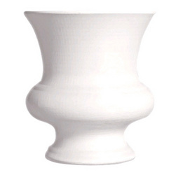 Plastic - Urn - White - 9.5" from Boulevard Florist Wholesale Market