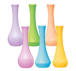 Plastics - Bud Vase - Pastel Asst - 9" from Boulevard Florist Wholesale Market