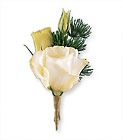 White Lisianthus Boutonniere from Boulevard Florist Wholesale Market