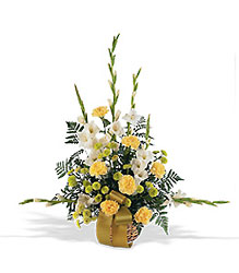 Vibrant Yellow Basket from Boulevard Florist Wholesale Market