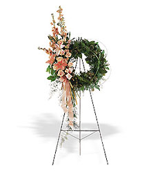 Peach Comfort Wreath from Boulevard Florist Wholesale Market