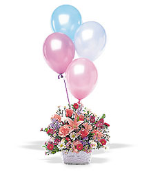 Birthday Balloon Basket from Boulevard Florist Wholesale Market