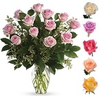 Classic One Dozen COLOR Roses from Boulevard Florist Wholesale Market