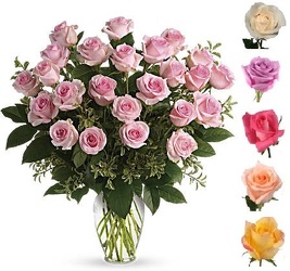 Classic Two Dozen COLOR Roses  from Boulevard Florist Wholesale Market