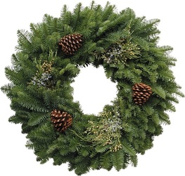 Mixed Evergreen Wreath - 50" from Boulevard Florist Wholesale Market