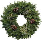 Mixed Evergreen Wreath - 86" from Boulevard Florist Wholesale Market