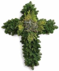 Mixed Evergreen Cross from Boulevard Florist Wholesale Market