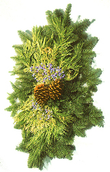 Mixed Evergreen Door Charm from Boulevard Florist Wholesale Market